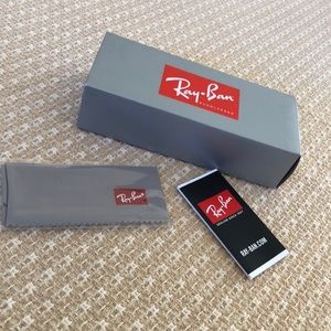 Authentic Ray Ban sunglasses box with original pamphlet and cleaning clo…